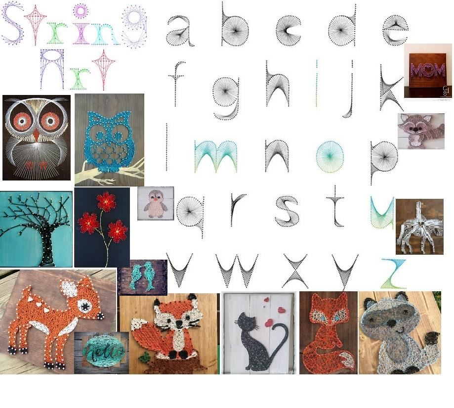 string art alphabet 